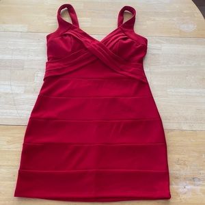 Emerald Sundae. XXL. Red strap Dress w/sweetheart cross bust, zipper in the back